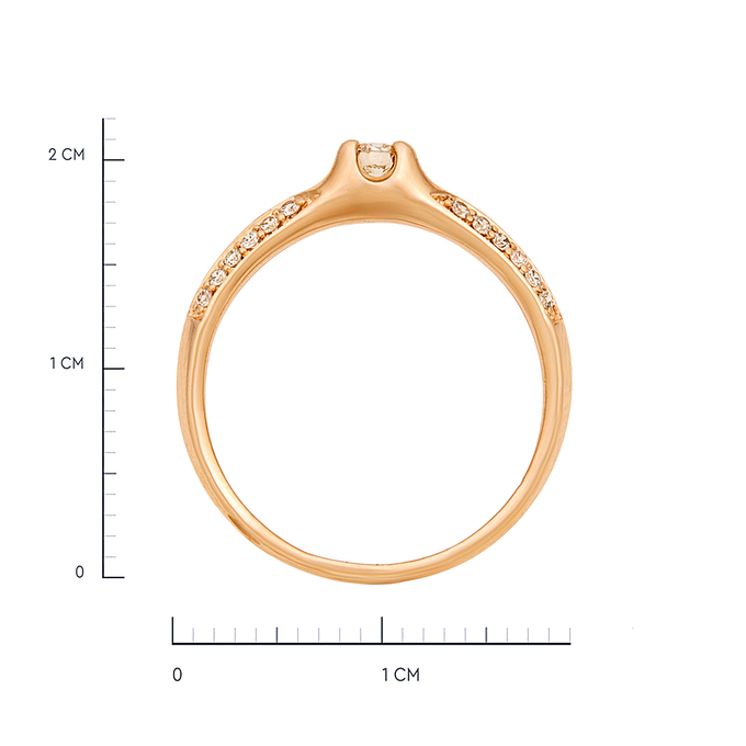 Кольцо из золота 585 пробы c бриллиантами, Л 6202 0567 за 35600