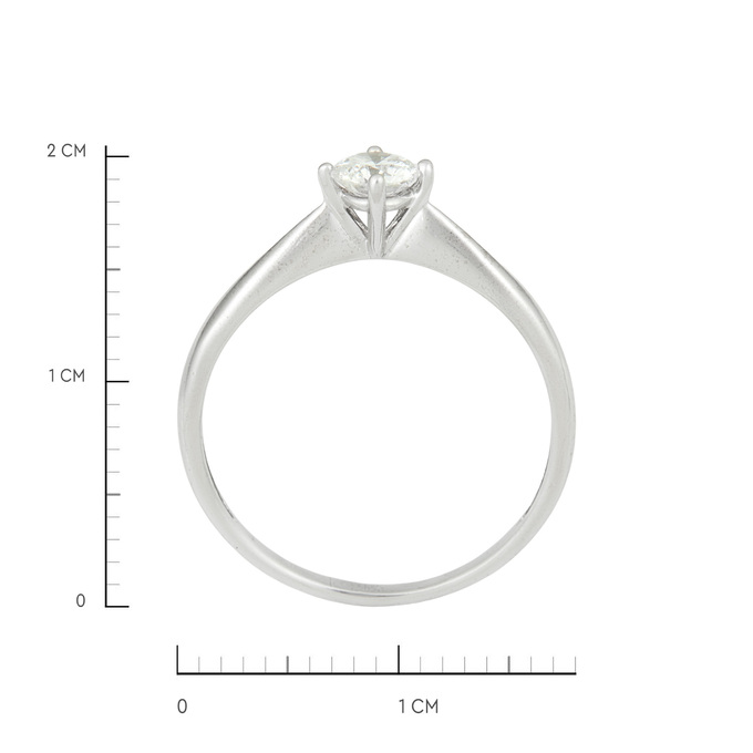 Кольцо из золота 585 пробы c бриллиантом, Л 1615 9489 за 24600