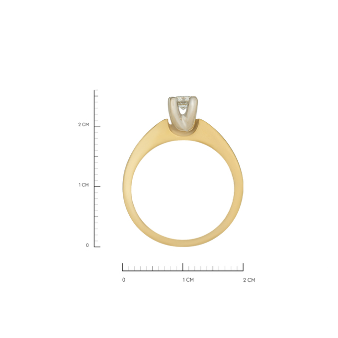 Кольцо из золота 750 пробы c бриллиантом, Л 2811 8432 за 60800