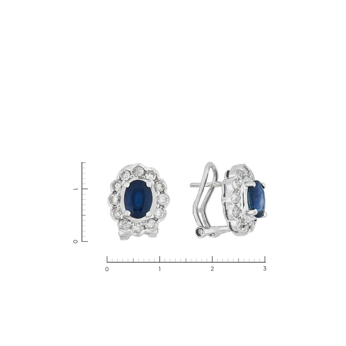 Серьги с бриллиантами и сапфирами, К 0000 0370 за 116000