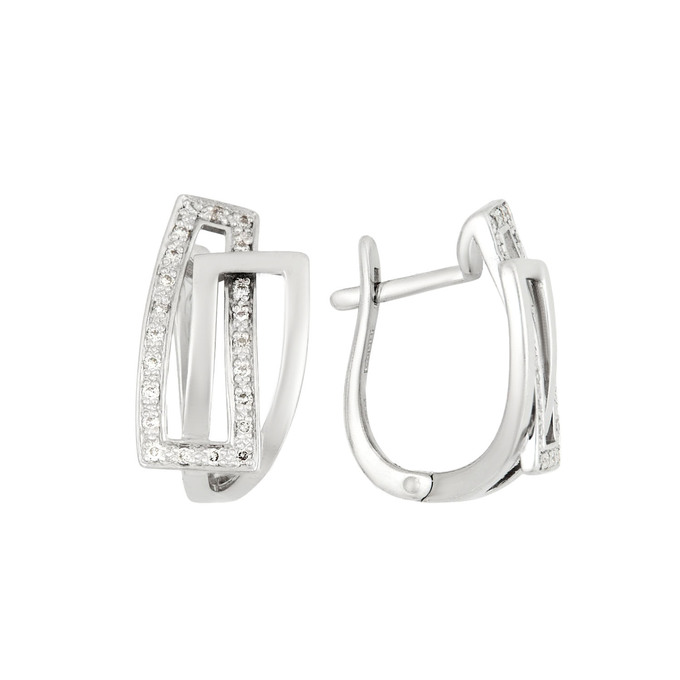 Серьги из золота 585 пробы с бриллиантами, Л 5104 2663 за 63800