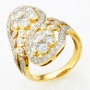Кольцо из комбинированного золота 750 пробы c 76 бриллиантами Л22087892 фото 1
