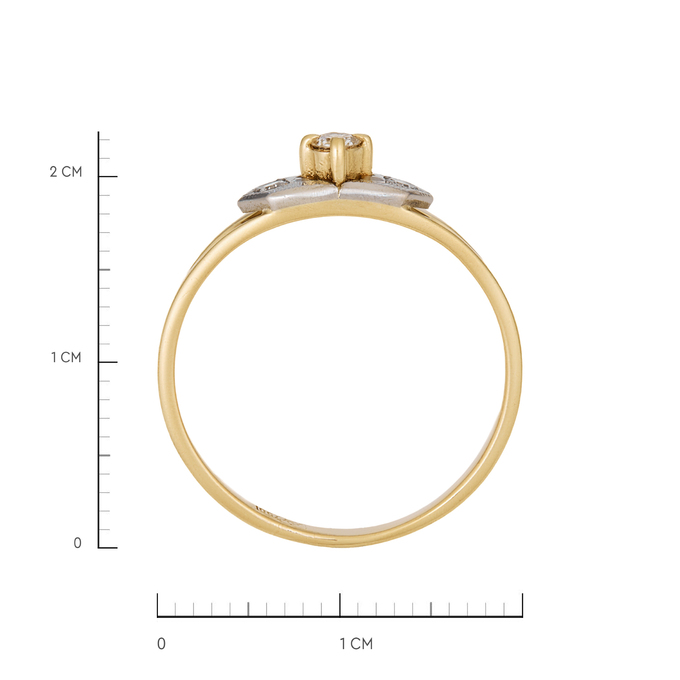 Кольцо из золота 750 пробы c бриллиантами, Л 1615 9396 за 44400