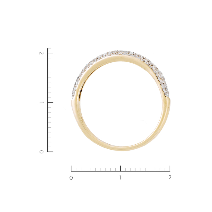 Кольцо из золота 585 пробы c 79 бриллиантами, Л 4709 3123 за 10600
