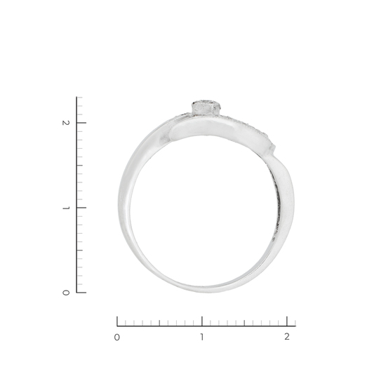 Кольцо из белого золота 585 пробы c 17 бриллиантами, Л18112895 за 31120