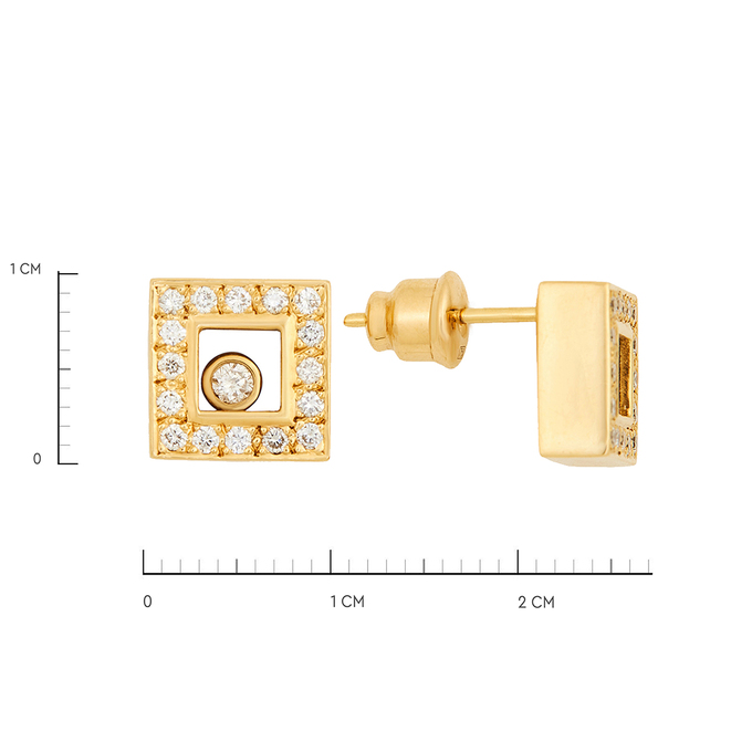Серьги из золота 750 пробы c бриллиантами, Л 2807 6311 за 116000