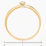 Кольцо из комбинированного золота 585 пробы c 1 бриллиантом Л57028575 фото 3