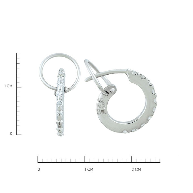 Серьги из золота 750 пробы c бриллиантами, Л 4710 3099 за 42000