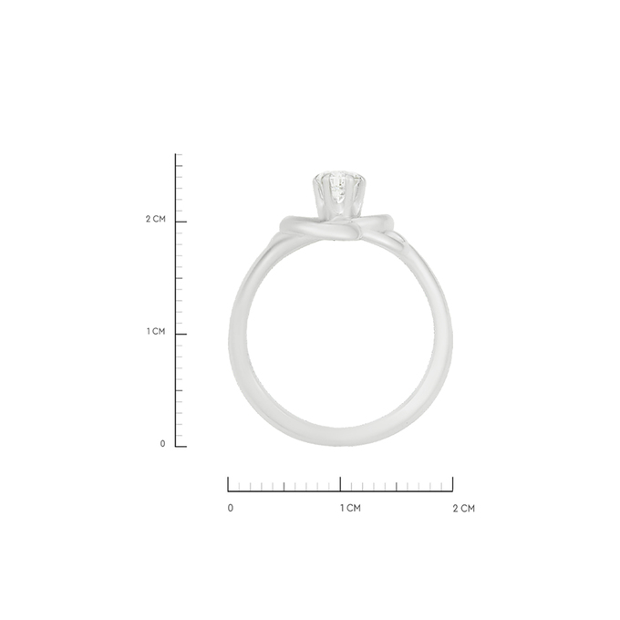 Кольцо из золота 750 пробы c бриллиантом, Л 1615 7467 за 102320