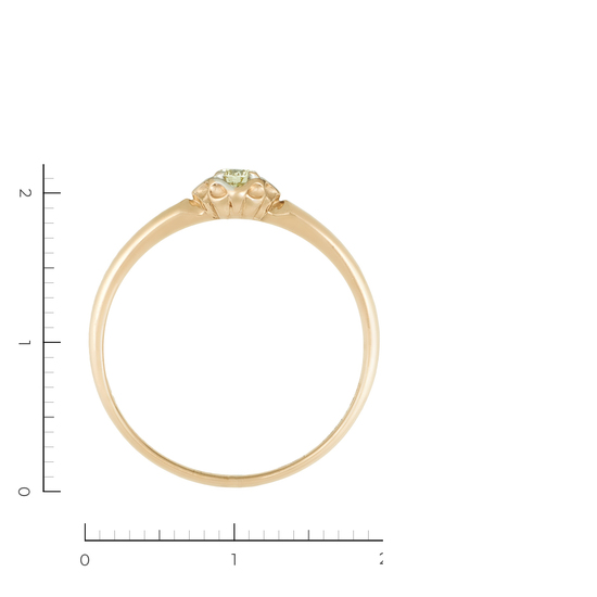 Кольцо из комбинированного золота 585 пробы c 1 бриллиантом, Л06158609 за 9540