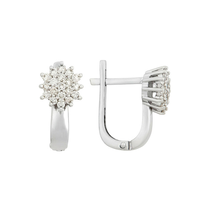 Серьги из золота 585 пробы с бриллиантами, Ц О007 3512 за 44000