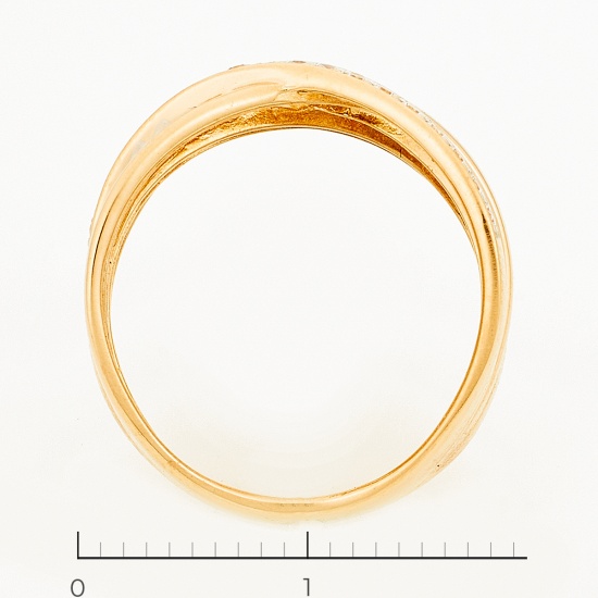 Кольцо из красного золота 585 пробы c фианитами, Л57029690 за 17460