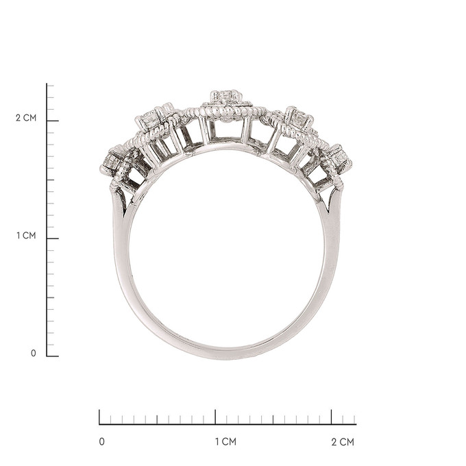 Кольцо из золота 750 пробы c бриллиантами
