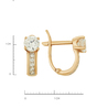 Серьги из золота 585 пробы c фианитами