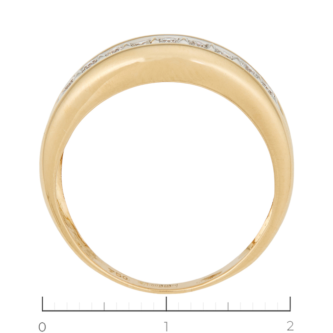 Кольцо из желтого золота 750 пробы c 9 бриллиантами, Л 4707 8506 за 45540