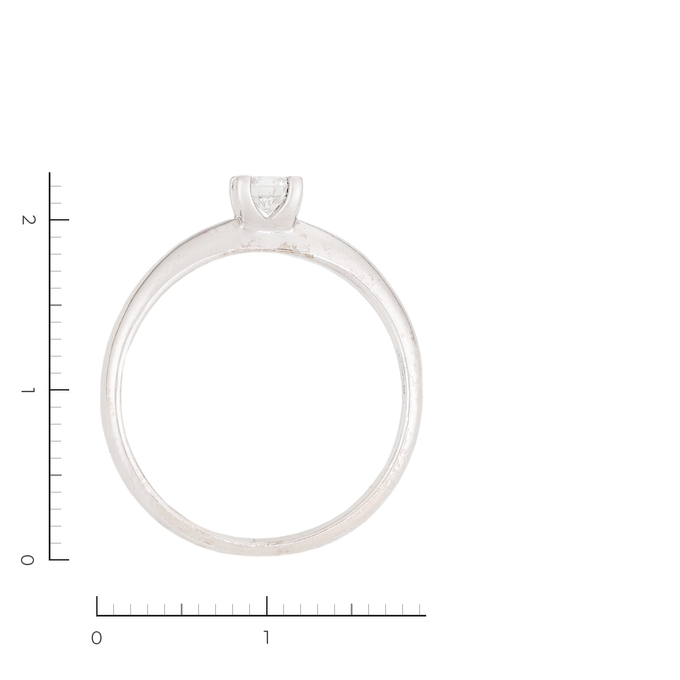 Кольцо из золота 585 пробы c 1 бриллиантом, Л 4709 7105 за 48720