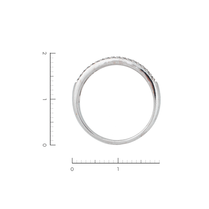 Кольцо из белого золота 585 пробы c 34 бриллиантами