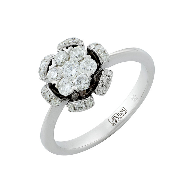 Кольцо из золота 585 пробы c бриллиантами, Л 0903 5532 за 63200