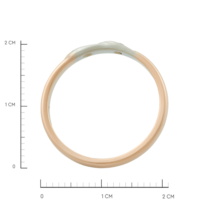 Кольцо из золота 583 пробы c бриллиантами, Л 4508 4166 за 34160