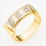 Кольцо из комбинированного золота 750 пробы c 3 бриллиантами Л64013814 фото 1