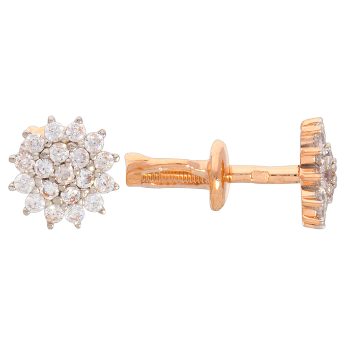 Серьги из золота 585 пробы c фианитами