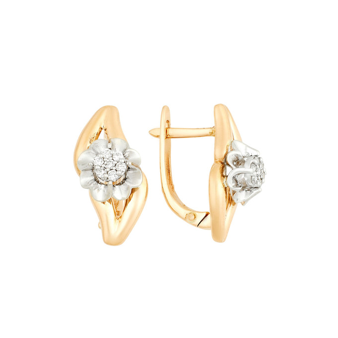 Серьги из золота 585 пробы с бриллиантами, Л 3507 4331 за 51200
