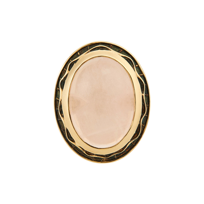 Кольцо из золота 585 пробы c розовым кварцем, Л 2812 2837 за 85000