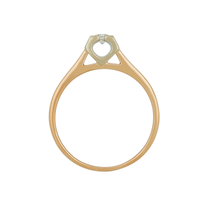 Кольцо из золота 585 пробы c бриллиантом, Л 2316 5292 за 31150