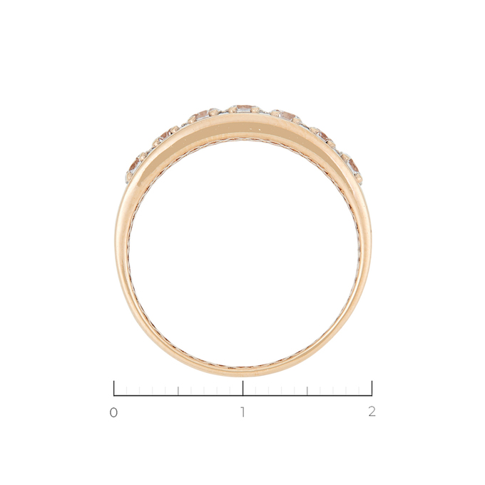 Кольцо из золота 585 пробы c 19 фианитами, Л 3506 5912 за 15200