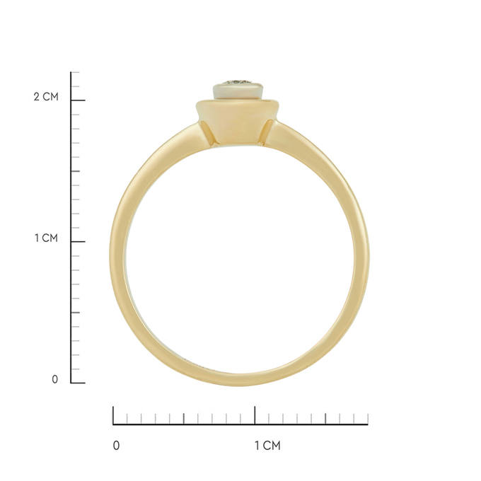 Кольцо из золота 585 пробы c бриллиантом, Л 3911 2901 за 25520