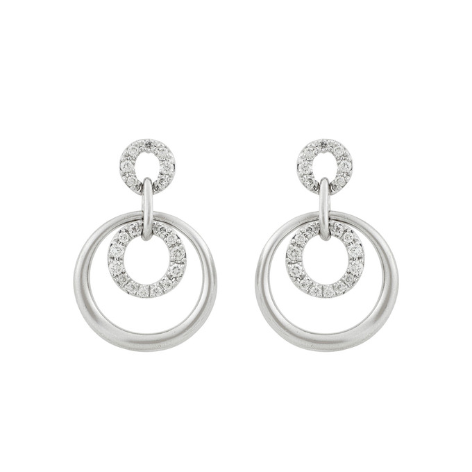 Серьги из золота 585 пробы c бриллиантами