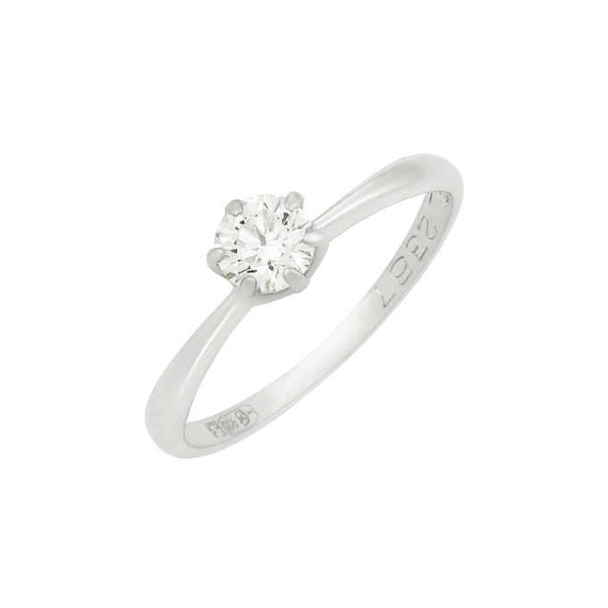 Кольцо из платины 900 пробы c бриллиантом, Л 2811 9244 за 148720