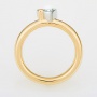 Кольцо из комбинированного золота 750 пробы c 1 бриллиантом Л09096698 фото 3