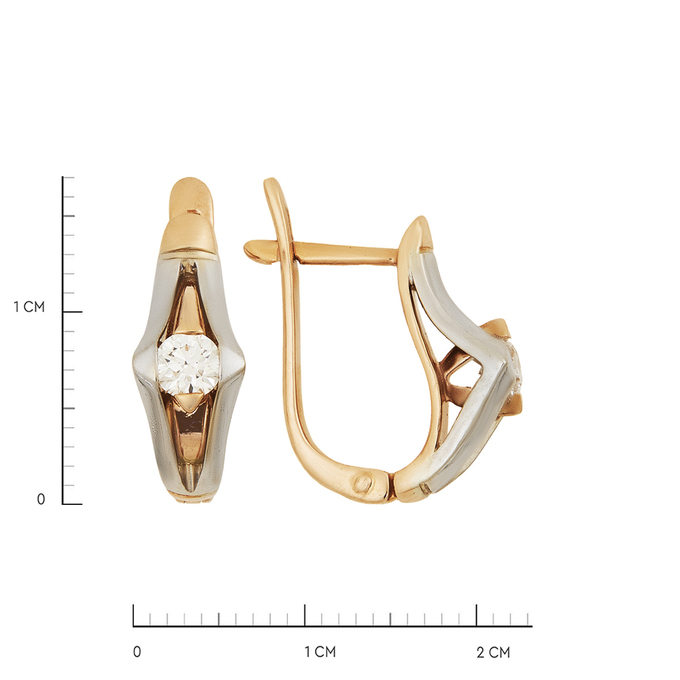 Серьги из золота 585 пробы c бриллиантами, Л 2811 2280 за 87500