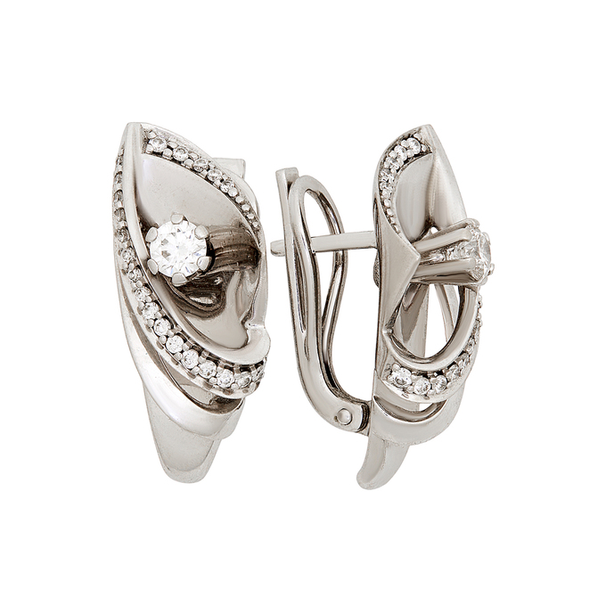 Серьги из золота 585 пробы c бриллиантами, Ц О007 2286 за 156000