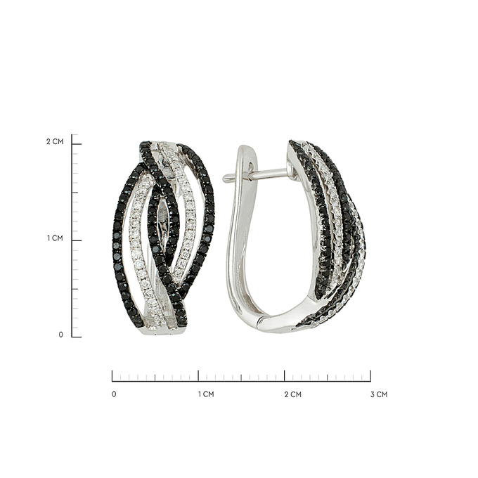 Серьги из золота 585 пробы c бриллиантами, Л 7502 0402 за 69440