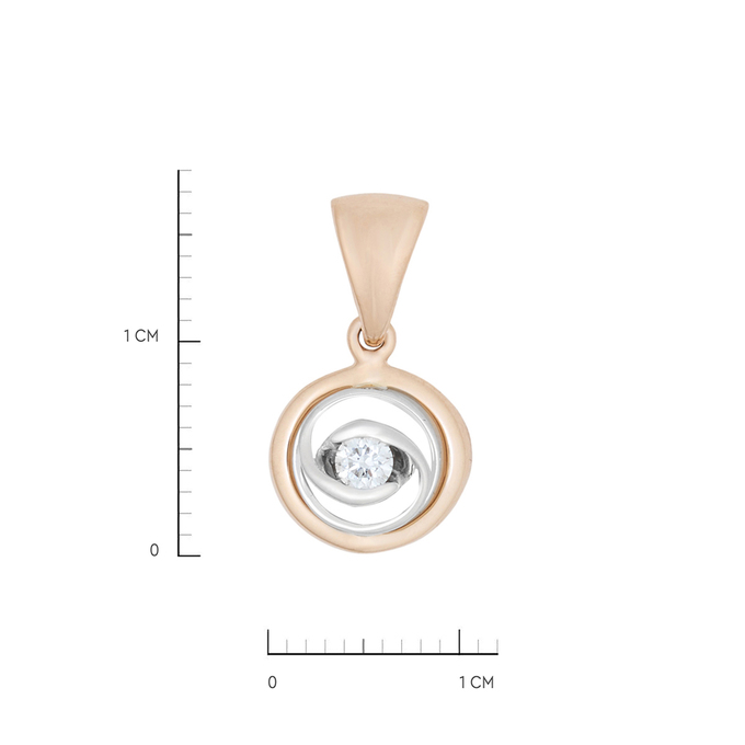 Подвеска из золота 585 пробы c бриллиантом, Л 7501 3255 за 19920