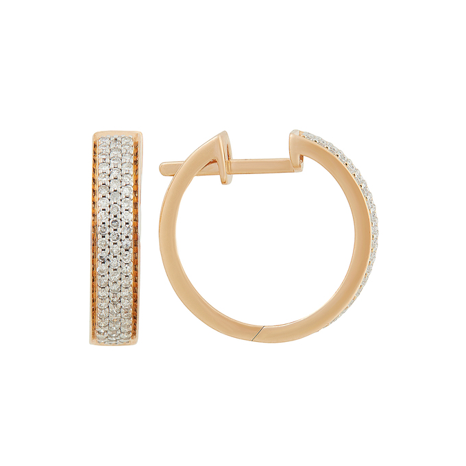 Серьги из золота 585 пробы c бриллиантами, Ц О007 1869 за 46240