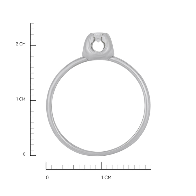 Кольцо из золота 585 пробы c бриллиантом, Л 2213 0684 за 26000