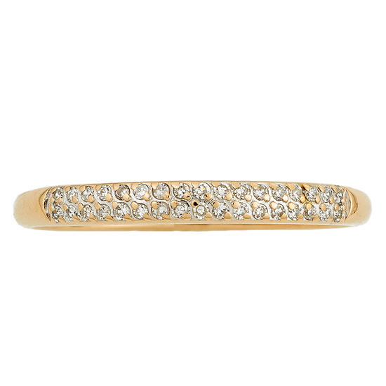 Кольцо из комбинированного золота 585 пробы c 34 бриллиантами
