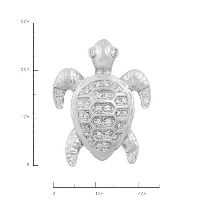Брошь из золота 585 пробы c бриллиантами, Л 4107 4650 за 63900