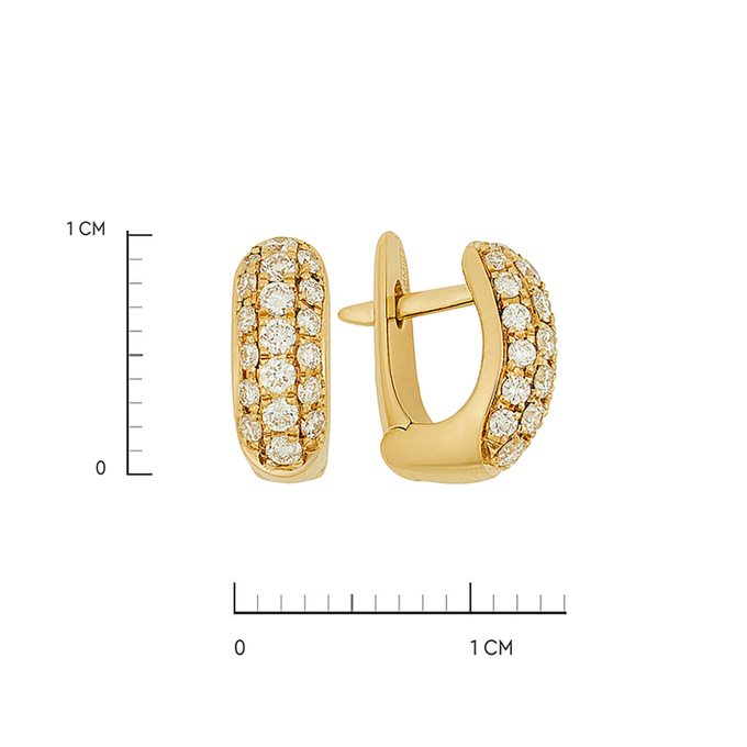 Серьги из золота 750 пробы c бриллиантами, Ц О007 1934 за 65000