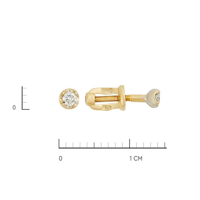 Серьги из золота 585 пробы с бриллиантами, Л 4609 4393 за 15200