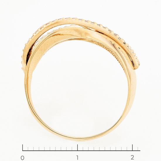 Кольцо из красного золота 585 пробы c фианитами, Л35059263 за 8750