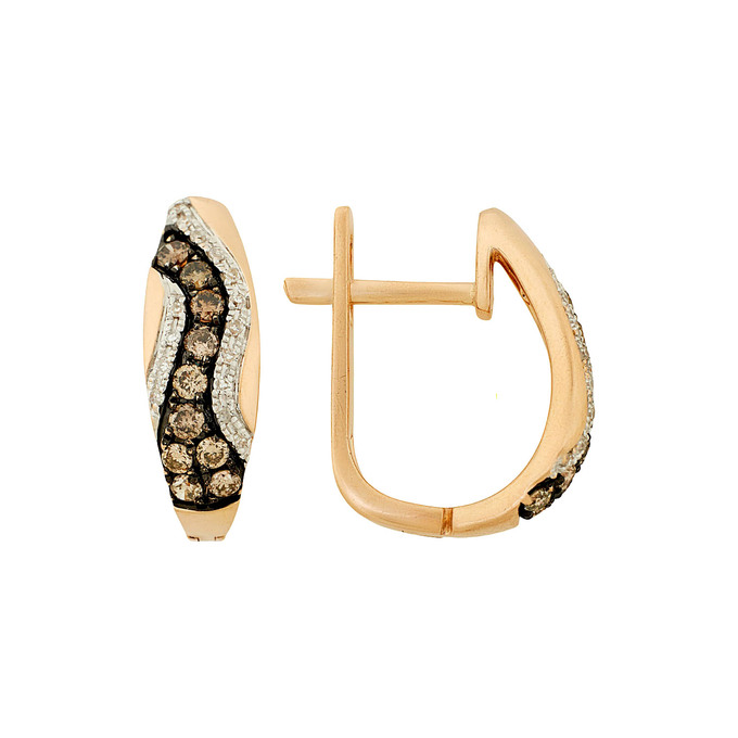 Серьги из золота 585 пробы c бриллиантами, Ц О007 2625 за 32000