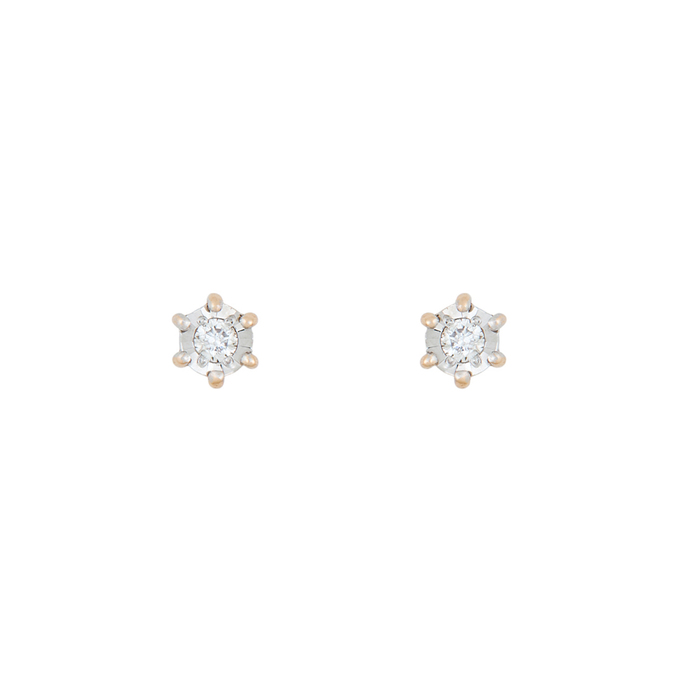 Серьги из золота 585 пробы c бриллиантами, Л 6602 1678 за 11200