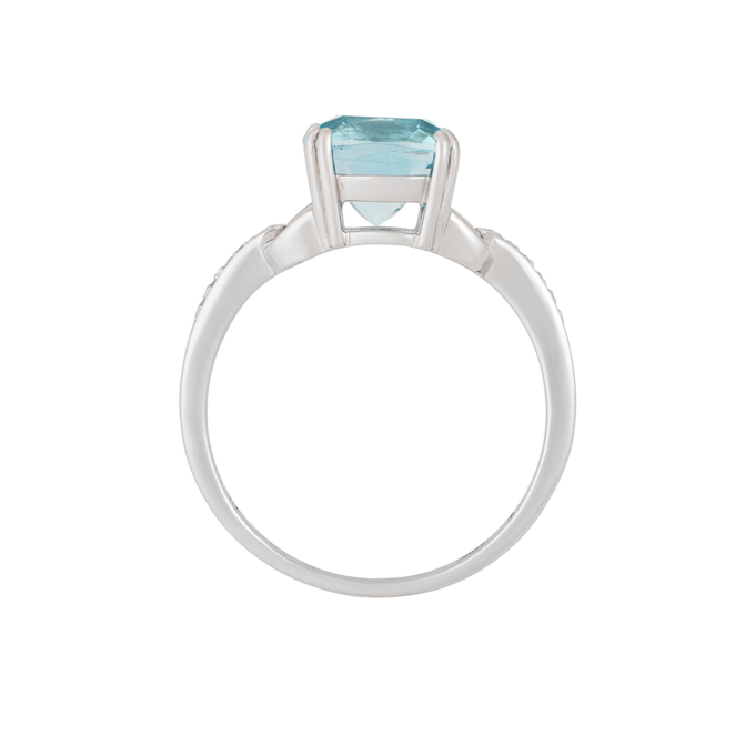 Кольцо из золота 585 пробы c топазом и бриллиантами, Л 0616 3197 за 31200