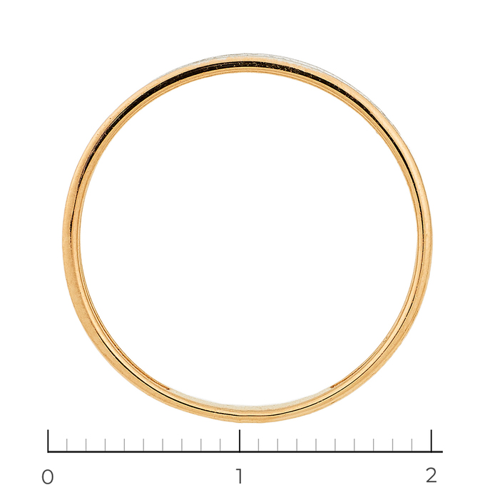 Кольцо из комбинированного золота 585 пробы c 55 бриллиантами
