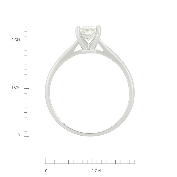 Кольцо из золота 585 пробы c бриллиантом, Л 0515 0916 за 120000