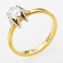 Кольцо из комбинированного золота 750 пробы c 1 бриллиантом Л47049414 фото 1